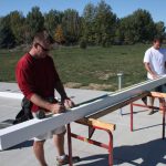 Decide on a height for the pergola then cut the posts.