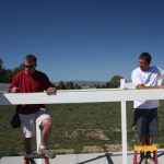 Mark for the joist to beam brackets